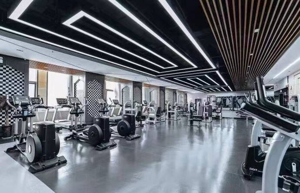Gym linear strip lighting
