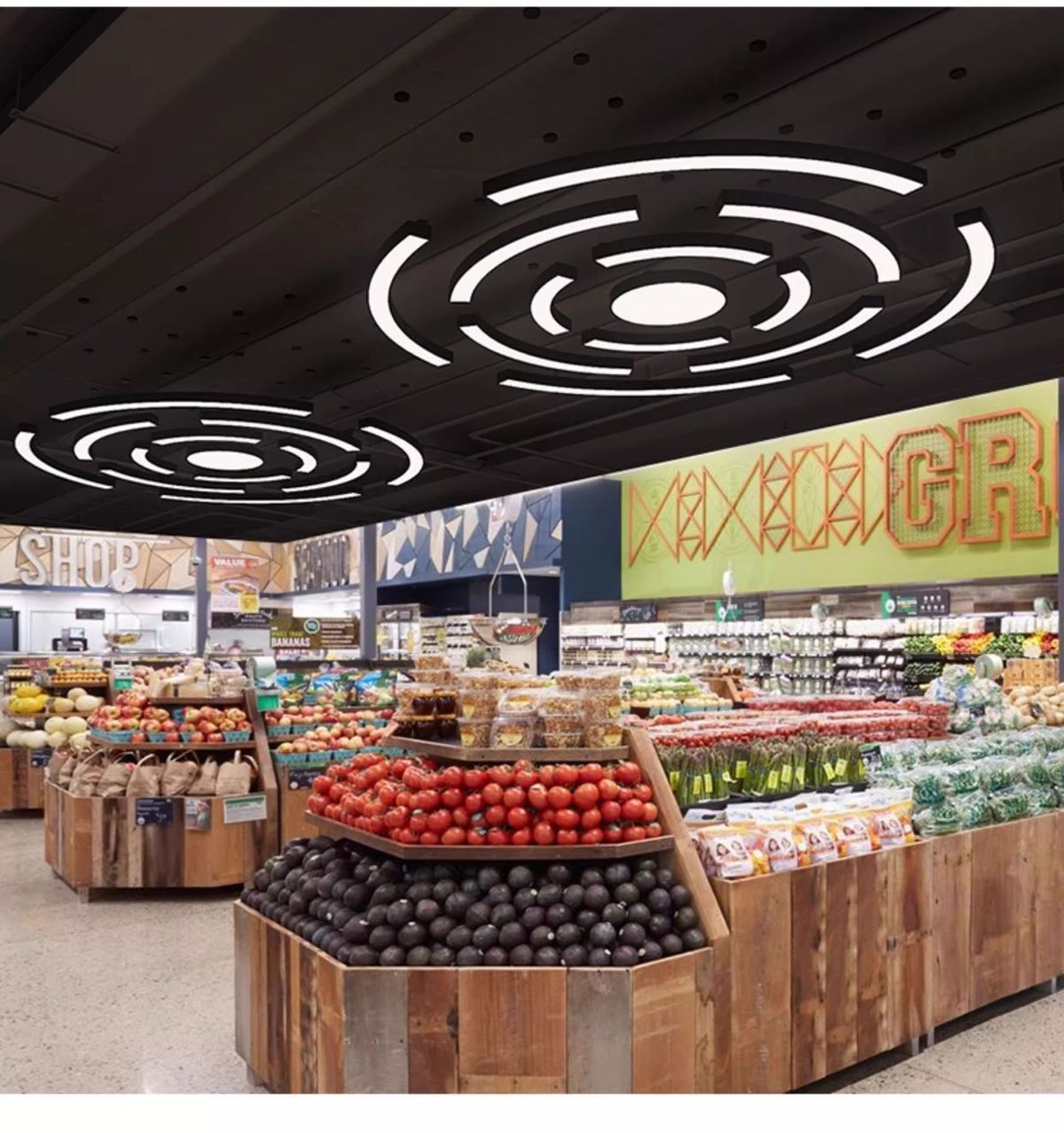 Fresh supermarket custom lighting